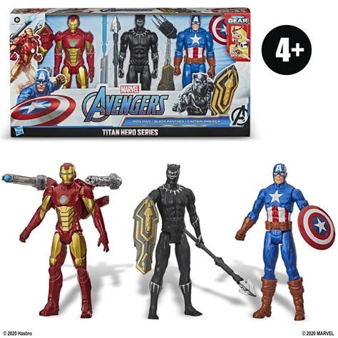 Marvel Avengers Titan Hero Series Blast Gear Pack De 3 Figurines Marvel