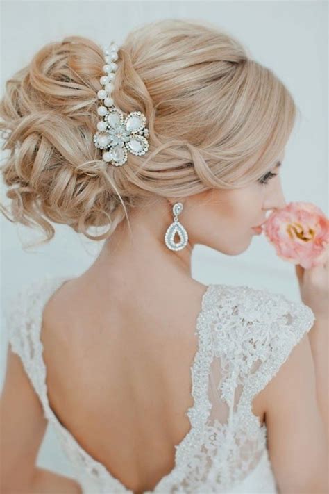 Side Swept Bangs 33 Stunning Wedding Hairstyles For Your Big