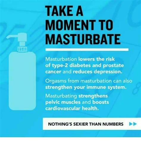 take a moment to masturbate masturbation lowers the risk of type 2 diabetes and prostate cancer