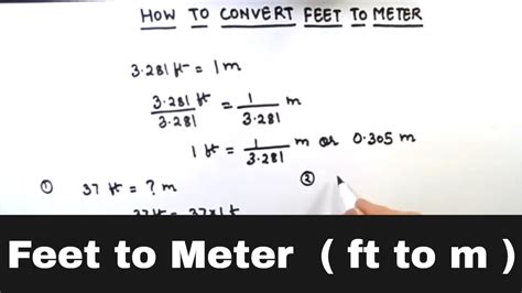 How To Convert From Feet To Meter Feet To Meter Conversion Convert