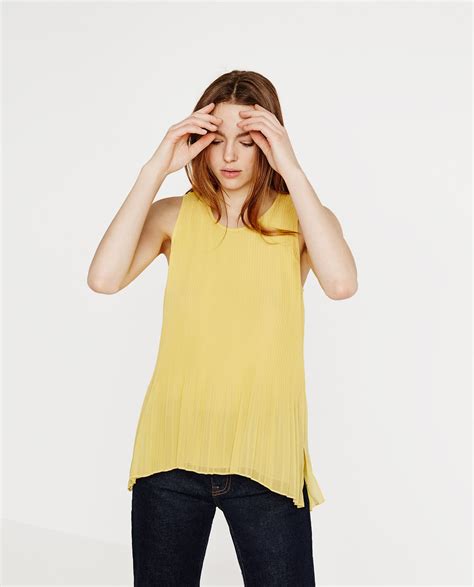 ASYMMETRIC PLEATED TOP - View All - TOPS - WOMAN | Womens tops, Tops, Zara tops