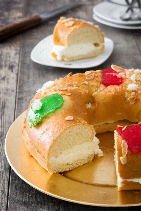 Spanish Typical Epiphany Cake High Quality Holiday Stock Photos