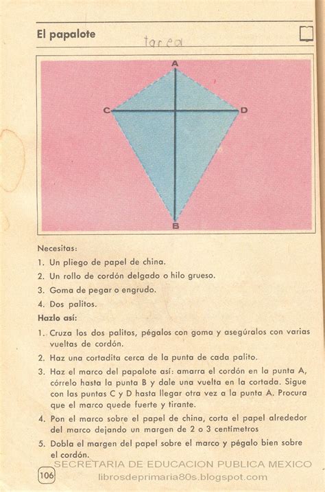 Ver más ideas sobre cometas, volantines, hacer cometas. Libros de Primaria de los 80's: El papalote - Español Ej. y Lec. 4to grado