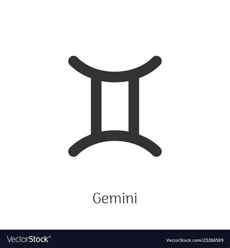 Gemini Zodiac Sign Isolated On White Background Vector Image