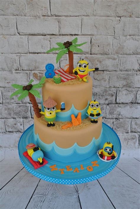 Minion Beach Cake Beach Ball Party Birthday Parties Birthday Cake