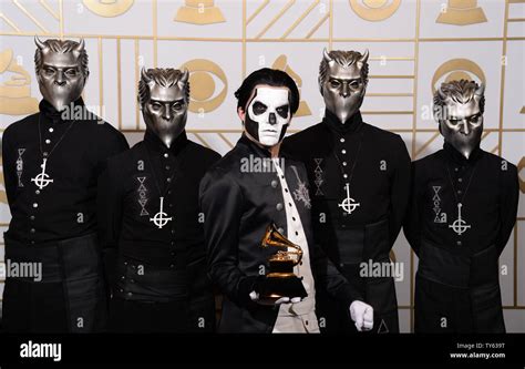 musician papa emeritus iii center and fellow members of ghost winners of the award for best