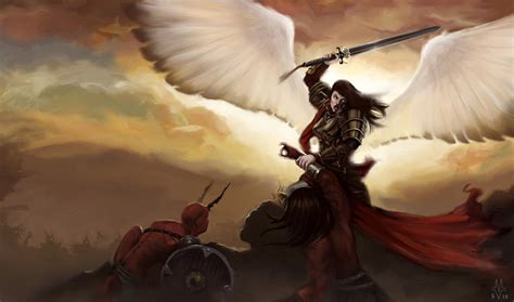 Angel Fighting Demons By Warmics On Deviantart