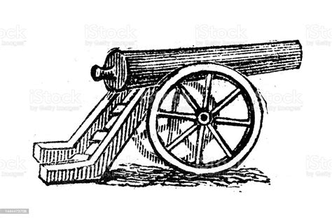 antique engraving illustration cannon stock illustration download image now 19th century