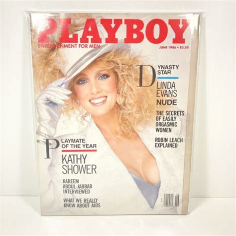 Playboy Magazine June Pmoy Kathy Shower Playmate Rebecca Ferratti Nm Ebay
