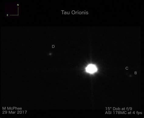 8 Inch Reflector Observations In Ori Alnitak Lambda Eta Sigma
