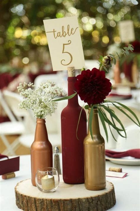 20 Burgundy Wedding Centerpieces Roses And Rings Part 2