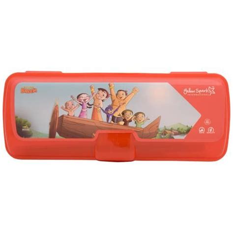 Buy Yellow Spark Chota Bheem Medium Width Pencil Box With Ribbed Base For Grip Assorted Colour