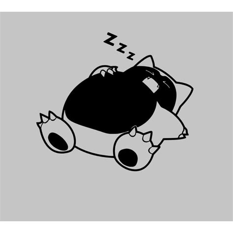 Pokemon Snorlax Cut Out Decal Sticker Shopee Philippines