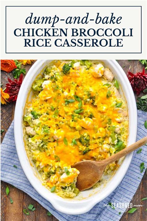 Dump And Bake Chicken Broccoli Rice Casserole The Seasoned Mom