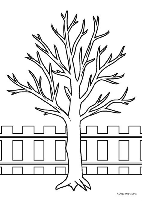 printable tree coloring pages  kids coolbkids