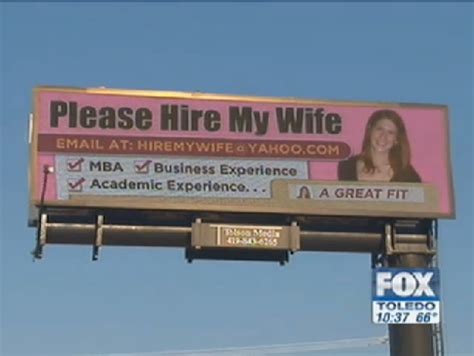 Ohio Man Puts Up ‘please Hire My Wife’ Billboard