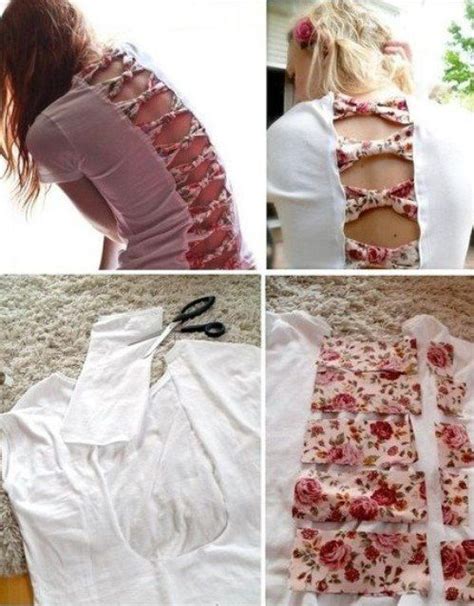 Make A Line Of Bows Along The Back Of Your T Shirt Tshirtdiyback