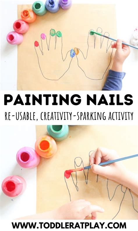 Wipeable Painting Nails Activity Toddler At Play Preschool
