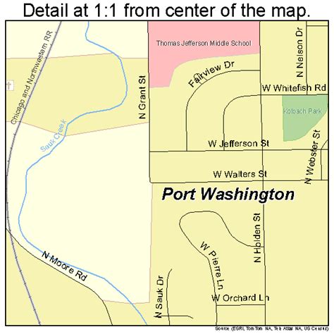 Port Washington Wisconsin Street Map 5564450