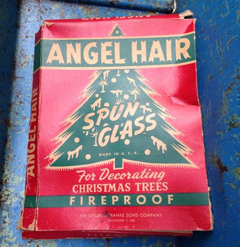 Christmas Tree Angel Hair Spun Glass Tinsel Box Vintage Etsy