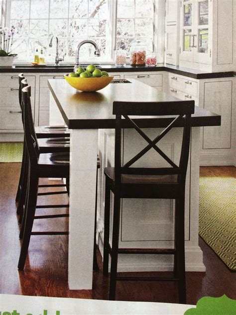 Narrow Island With Seating Tucked Under Kitchen Design Small Kitchen