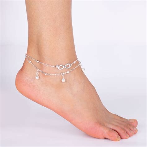Ankle Bracelet Simple Anklet Double Layered Anklet Anklets Etsy