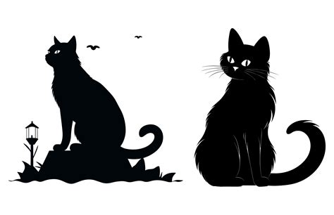 Black Cat Silhouettes Halloween