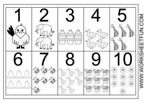 Number Cards 1 10 With Pictures Free Printable Free P