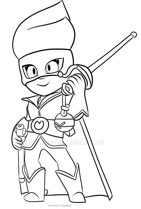 amber 05 from brawl stars coloring page