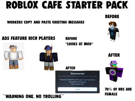 Roblox Cafe Starter Pack Rrobloxstarterpacks