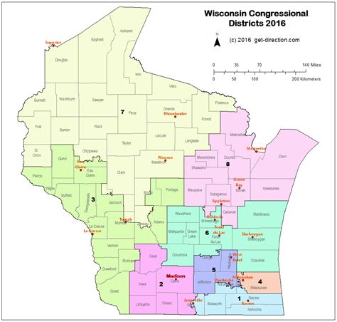 Map Of Wisconsin Congressional Districts 2016