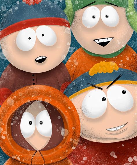 Stan Kyle Cartman And Kenny South Park Animação Desenhos