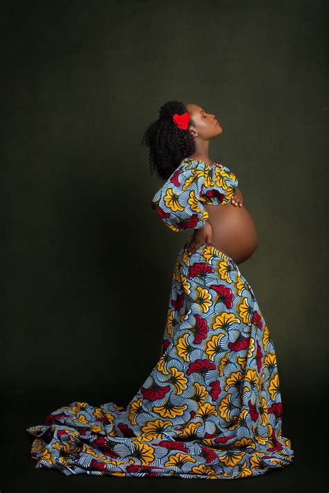 Editorial Maternity Portraits African Fabric Magazine Style Maternity