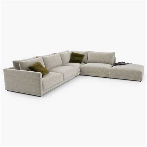 A sofa available in both the fixed and modular versions. Poliform Bristol Sofa 3D Model 3D Model MAX OBJ 3DS FBX ...