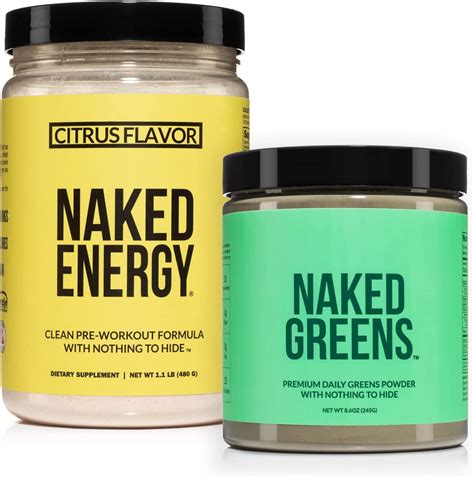 Amazon Com NAKED Nutrition Vegan Energizing Bundle Naked Citrus Energy Super Greens Powder