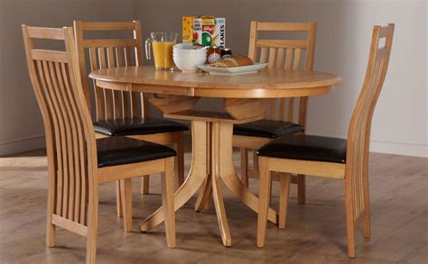 Free delivery and returns on ebay plus items for plus members. Hudson & Bali Round Extending Oak Dining Table and 4 6 ...