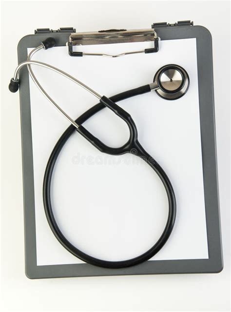 Stethoscope And Health Chart Stock Photo Image Of Doctor Clipboard
