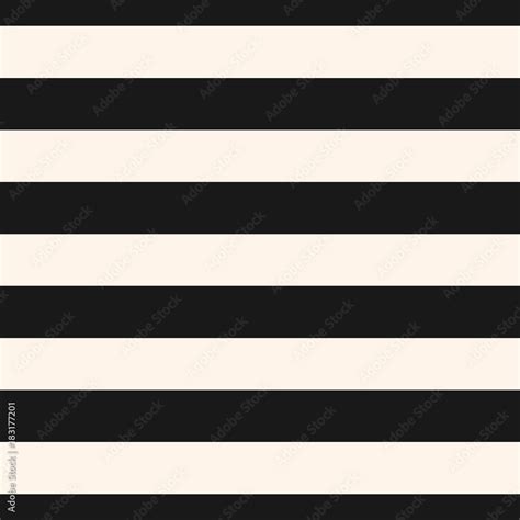 Horizontal Stripes Vector Seamless Pattern Wide Black And White Lines