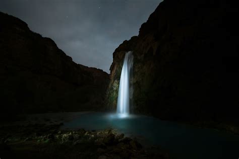 Waterfall At Night