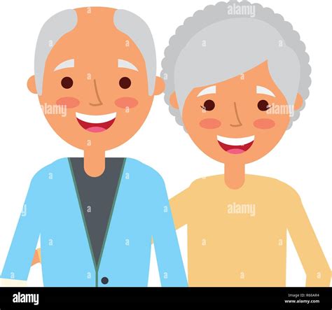 Elderly Couple Embrace Characters White Background Stock Vector Image And Art Alamy