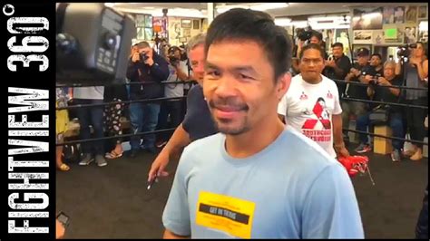 Pac Vs Thurman Manny Pacquiao Media Day Workout Looking Good 40 Ppv