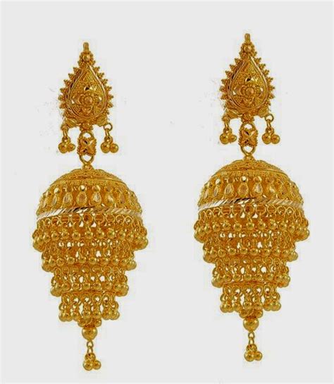 Beautiful Traditional South Indian Gold Jhumka Designs Wallpapers