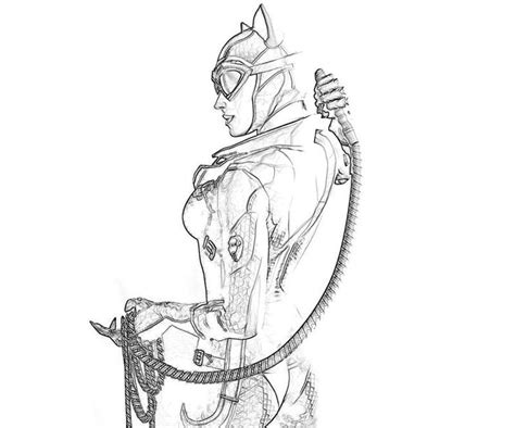 Printable Batman Arkham City Catwoman Skill Coloring Pages Pictures