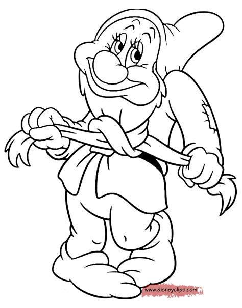 Coloring And Drawing Snow White And The Seven Dwarfs Coloring Pages