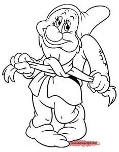 Dopey, grumpy, doc, sleepy, bashful, happy, sneezy. Snow White and the Seven Dwarfs Coloring Pages (3 ...