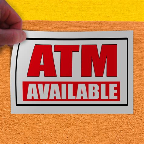 Decal Stickers Atm Available Business Vinyl Store Sign Label Ebay