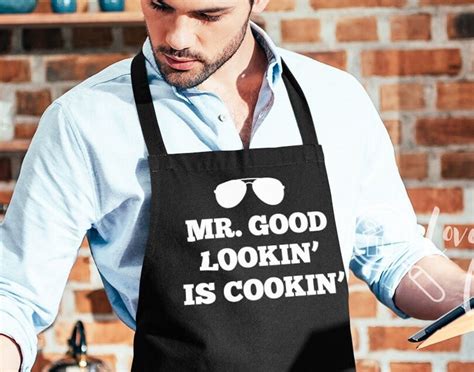 Apron For Menfunny Apronfunny Aprons For Menmr Good Lookin Is Cookingapron With Pocketsbbq