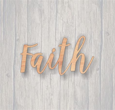 Faith. Unfinished wood cutout. Word cutout. Laser Cutout. | Etsy