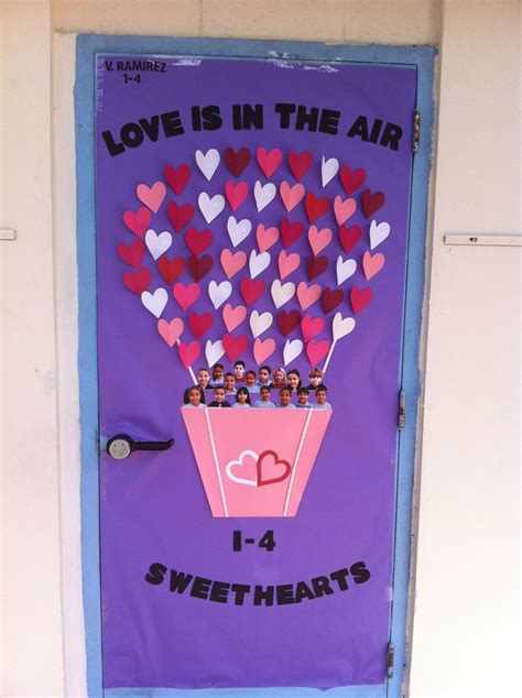 Door Decoration For My Daughters First Grade Classroom In Valentines Day Valentines