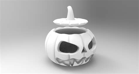 Halloween Pumpkin 3d Printable Model Lid Cgtrader
